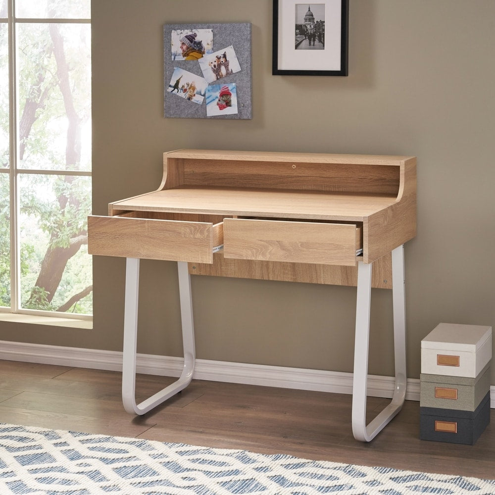 Seanan Wood Computer Desk with Drawers by Christopher Knight Home