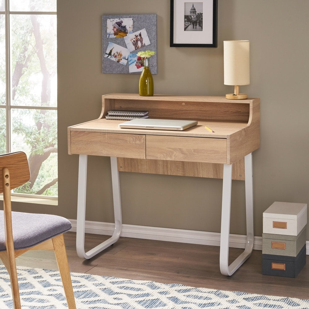 Seanan Wood Computer Desk with Drawers by Christopher Knight Home