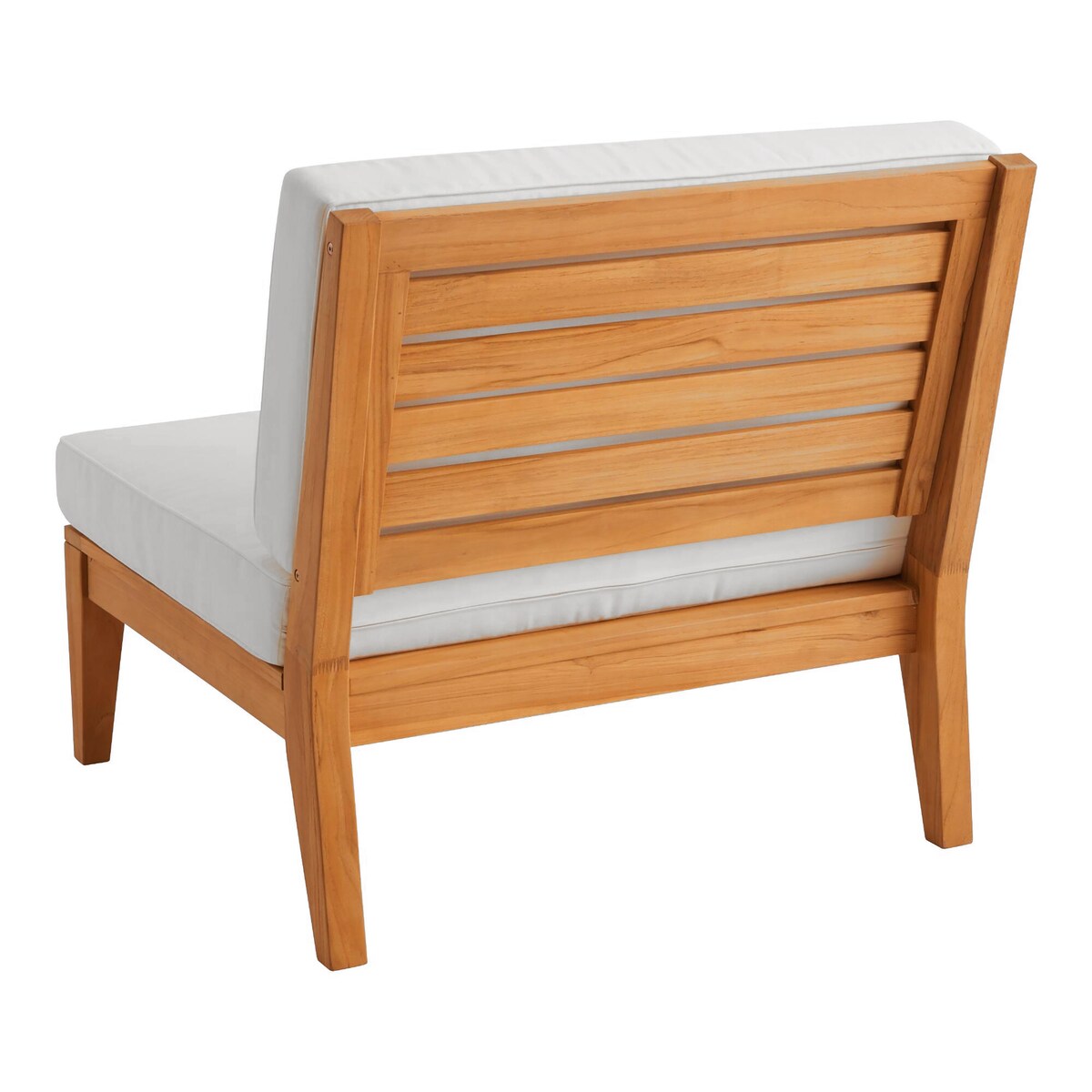 Searle Outdoor Teak Armless Chair with Cushion