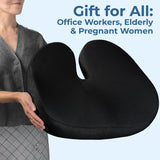 Seat Cushion Tailbone Pressure Relief Cushion Coccyx,Lower Back,Hip, Butt,Sciatica Pain Relief Pillow Memory Foam Chair Cushions