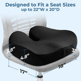 Seat Cushion Tailbone Pressure Relief Cushion Coccyx,Lower Back,Hip, Butt,Sciatica Pain Relief Pillow Memory Foam Chair Cushions