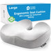 Seat Cushion Tailbone Pressure Relief Cushion Coccyx,Lower Back,Hip, Butt,Sciatica Pain Relief Pillow Memory Foam Chair Cushions