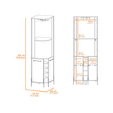 Sebago 5-Bottle 2-Shelf Bar Cabinet Macadamia