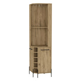 Sebago 5-Bottle 2-Shelf Bar Cabinet Macadamia