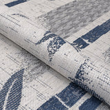 Sebille Bamboo Ivory- Blue Indoor/ Outdoor Area Rug