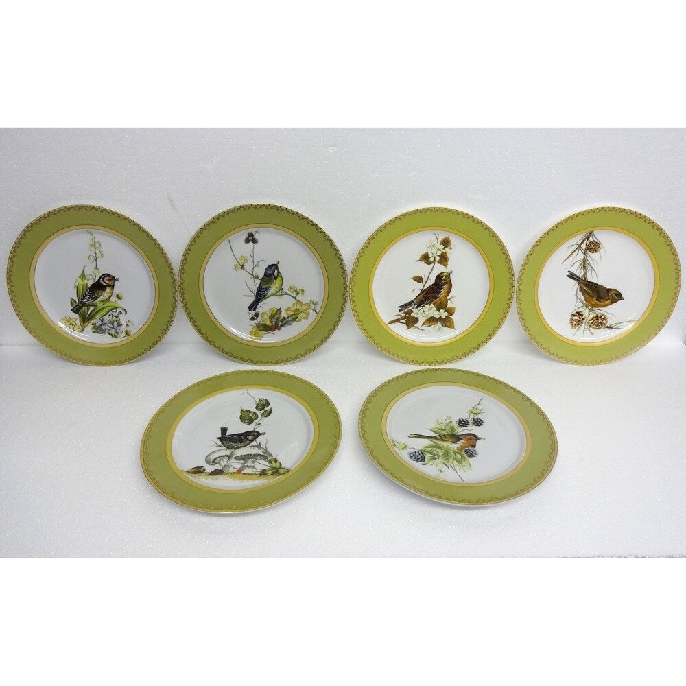 Secret Garden Bird Design 10" Plates Set/6
