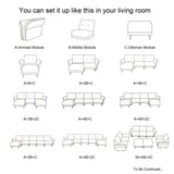 Sectional Sofa Sherpa Fabric Modular Sofa Couch 4 Seater with Ottoman