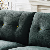 Sectional Sofa Sherpa Fabric Modular Sofa Couch 4 Seater with Ottoman