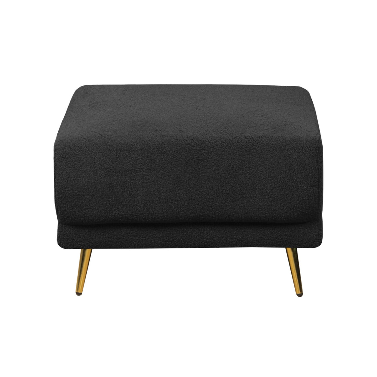 Sectional Sofa Sherpa Fabric Modular Sofa Couch 4 Seater with Ottoman