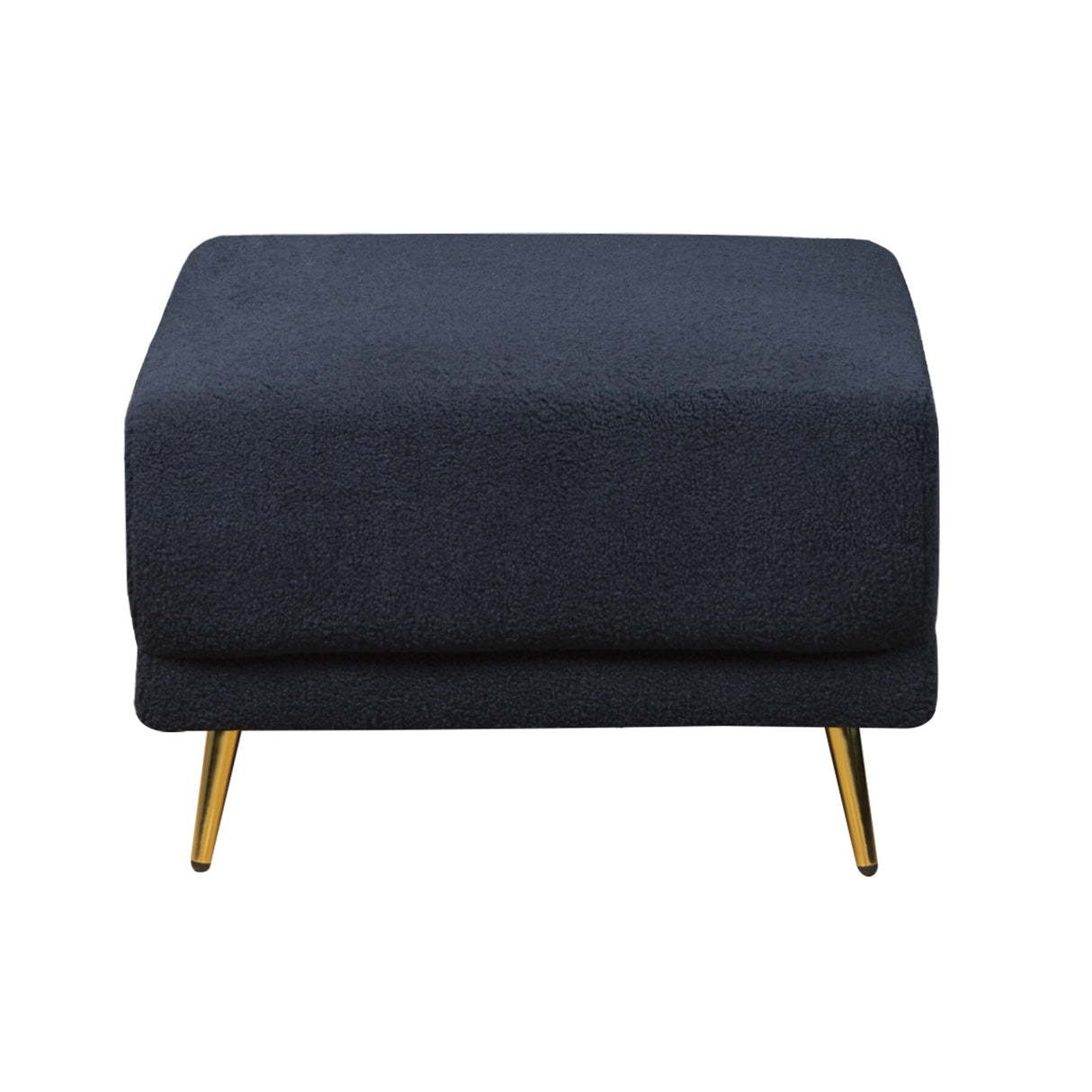 Sectional Sofa Sherpa Fabric Modular Sofa Couch 4 Seater with Ottoman