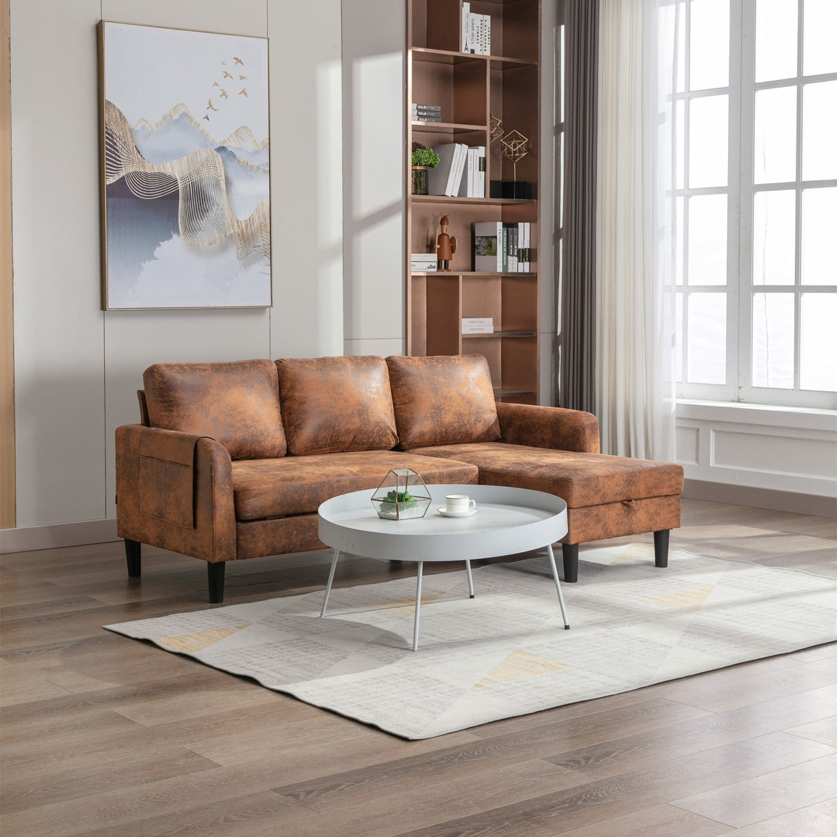 Sectional Sofa Bed with Storage Convertible Chaise