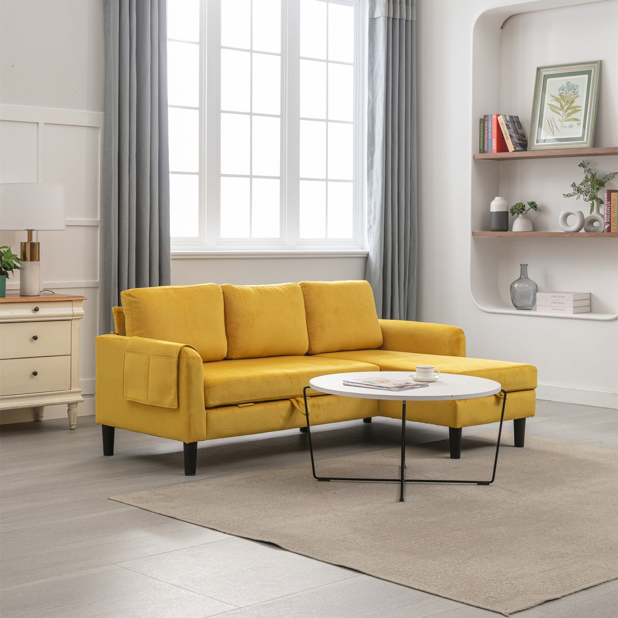 Sectional Sofa Bed with Storage Convertible Chaise