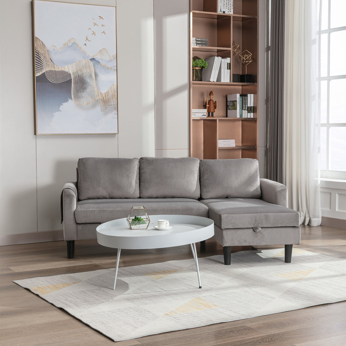 Sectional Sofa Bed with Storage Convertible Chaise