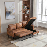 Sectional Sofa Bed with Storage Convertible Chaise