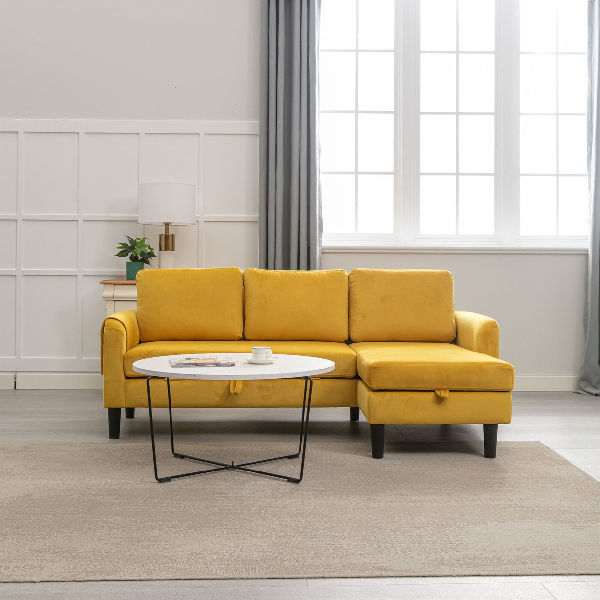 Sectional Sofa Bed with Storage Convertible Chaise