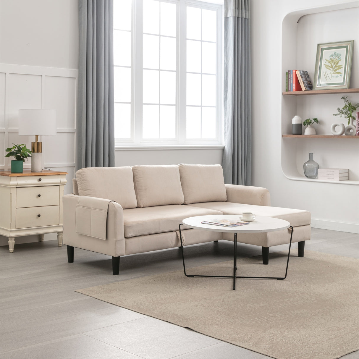 Sectional Sofa Bed with Storage Convertible Chaise