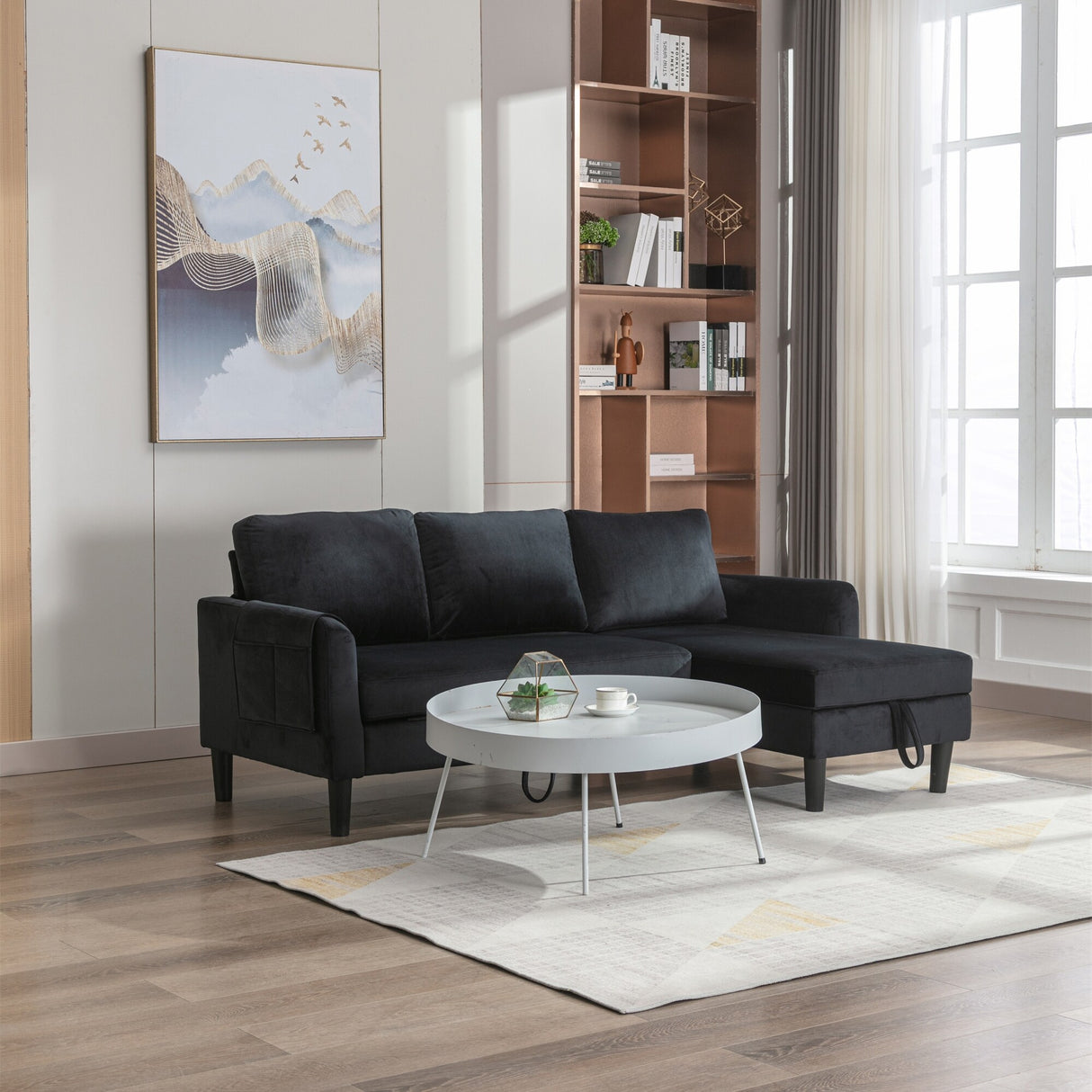 Sectional Sofa Bed with Storage Convertible Chaise