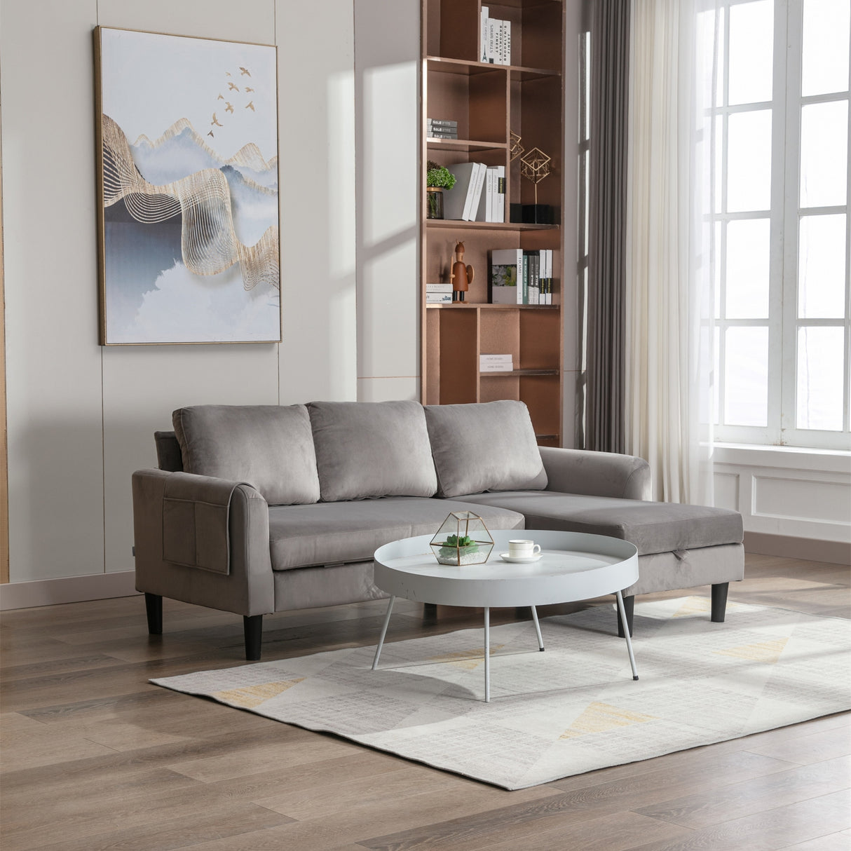 Sectional Sofa Bed with Storage Convertible Chaise