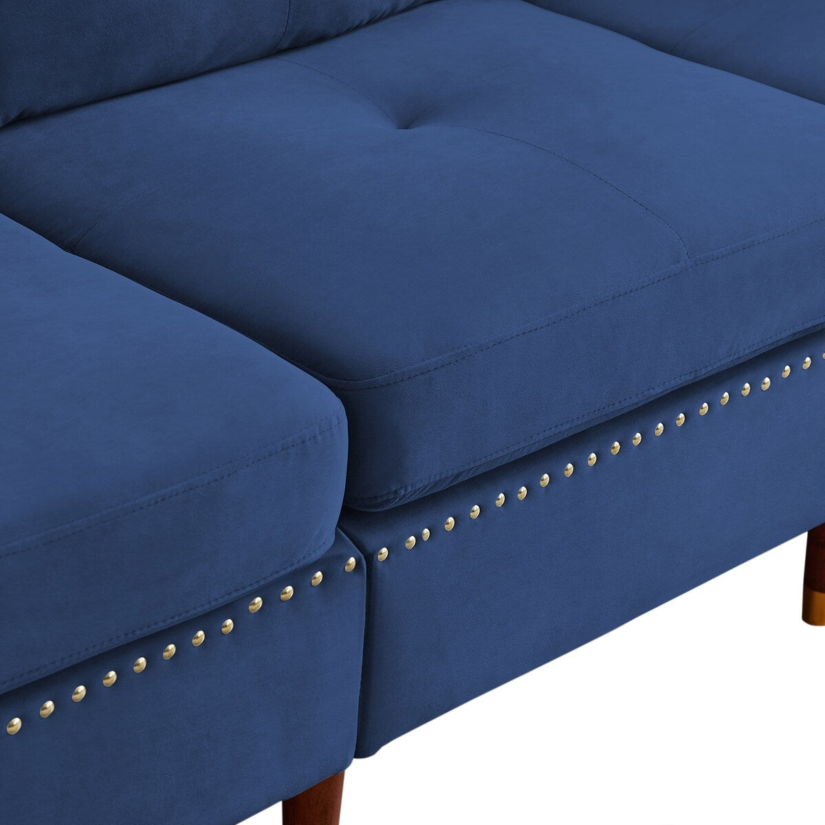 Sectional Sofa Couch with Ottoman, Modern L-Shaped Couch