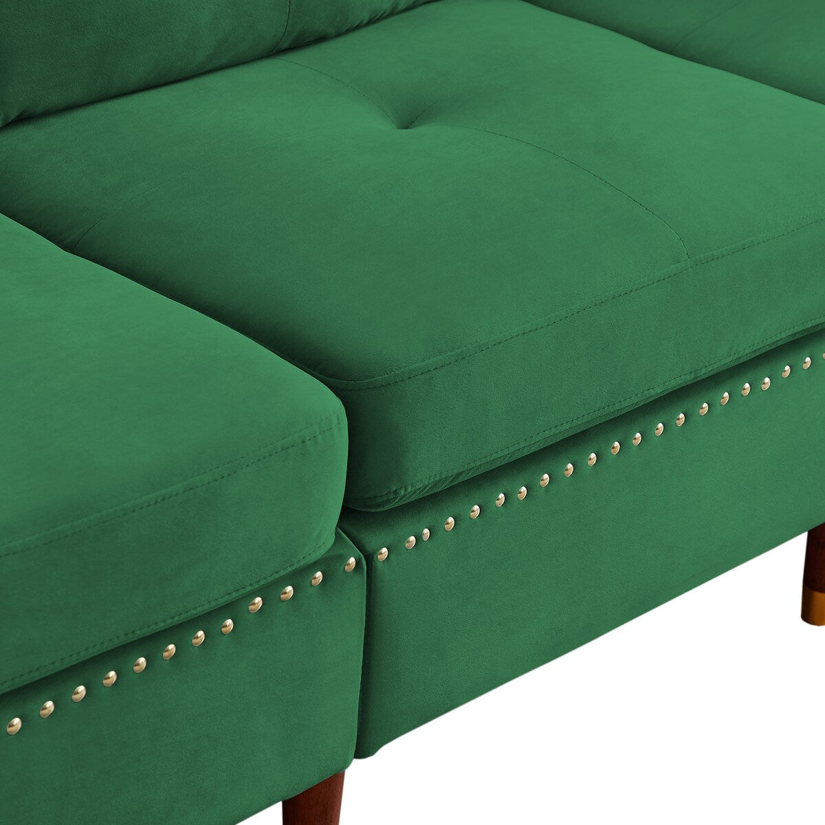 Sectional Sofa Couch with Ottoman, Modern L-Shaped Couch
