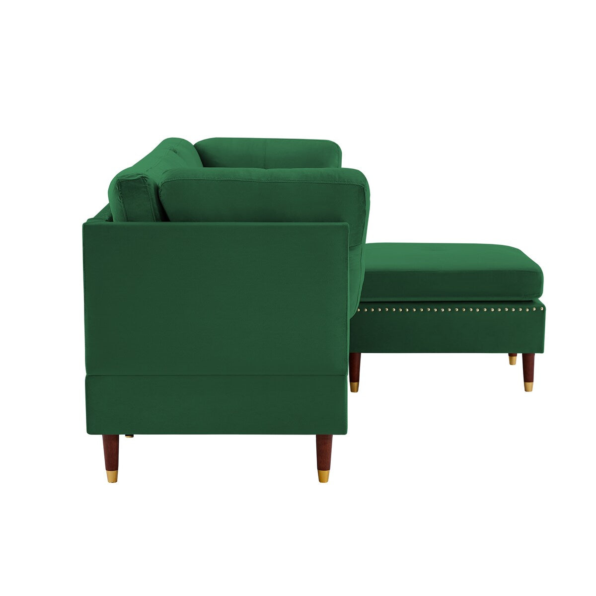 Sectional Sofa Couch with Ottoman, Modern L-Shaped Couch
