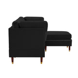 Sectional Sofa Couch with Ottoman, Modern L-Shaped Couch