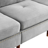 Sectional Sofa Couch with Ottoman, Modern L-Shaped Couch