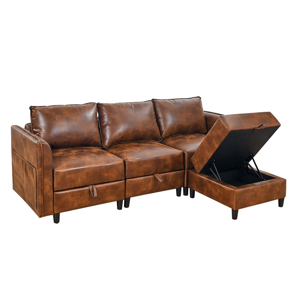 Sectional Sofa L Shaped Convertible Couch with Reversible Chaise