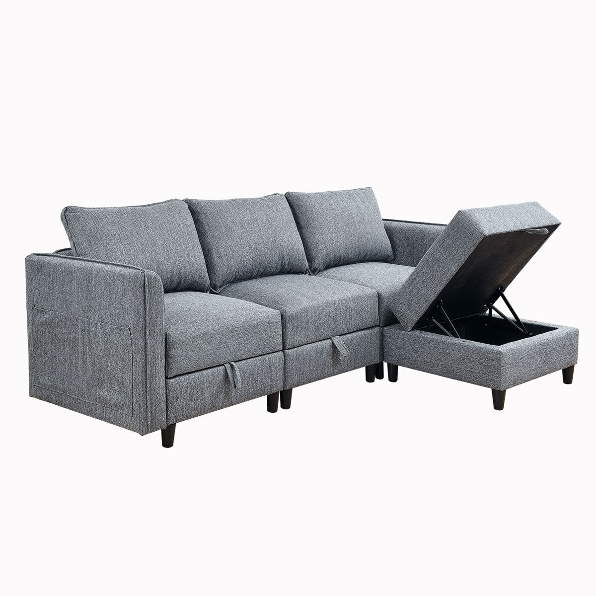 Sectional Sofa L Shaped Convertible Couch with Reversible Chaise