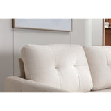 Sectional Sofa Set Pull Out Sleeper Sofa Bed with Plywood Frame, Beige