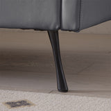 Sectional Technical leather L-Shaped Sofa Couch w/Convertible Ottoman