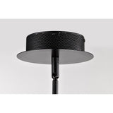 Sedona 27 Inch 4 Light LED Chandelier Matte Black Silk Screened Acrylic Lens