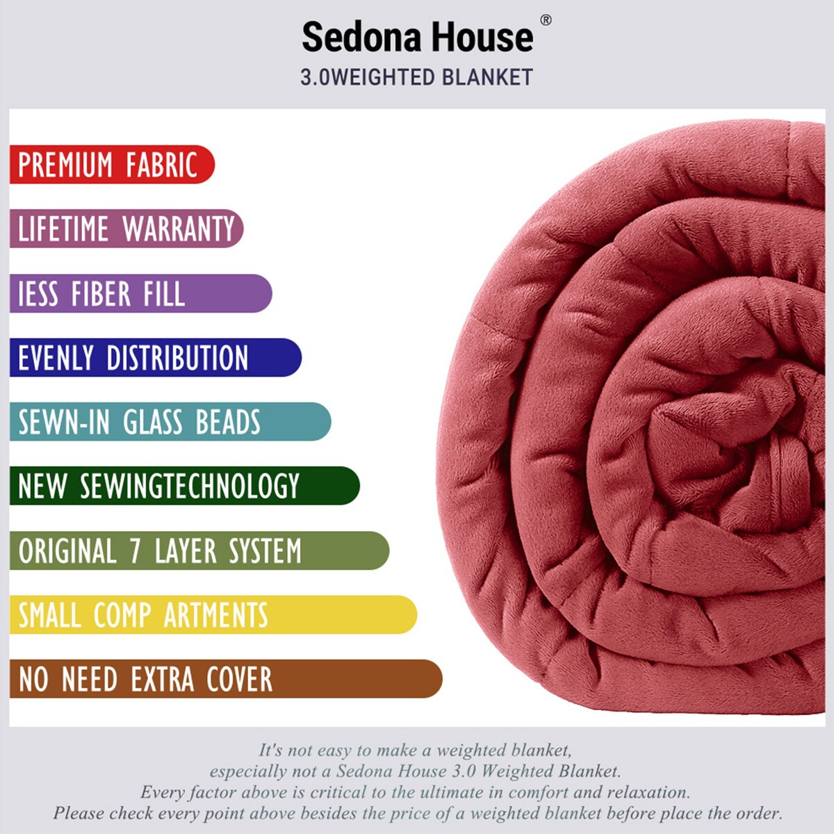 Sedona House Silky Velvet Weighted Blanket