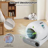 Self-Cleaning Cat Litter Box, Automatic Scooping and Odor Removal, App Control Support 2.4G WiFi