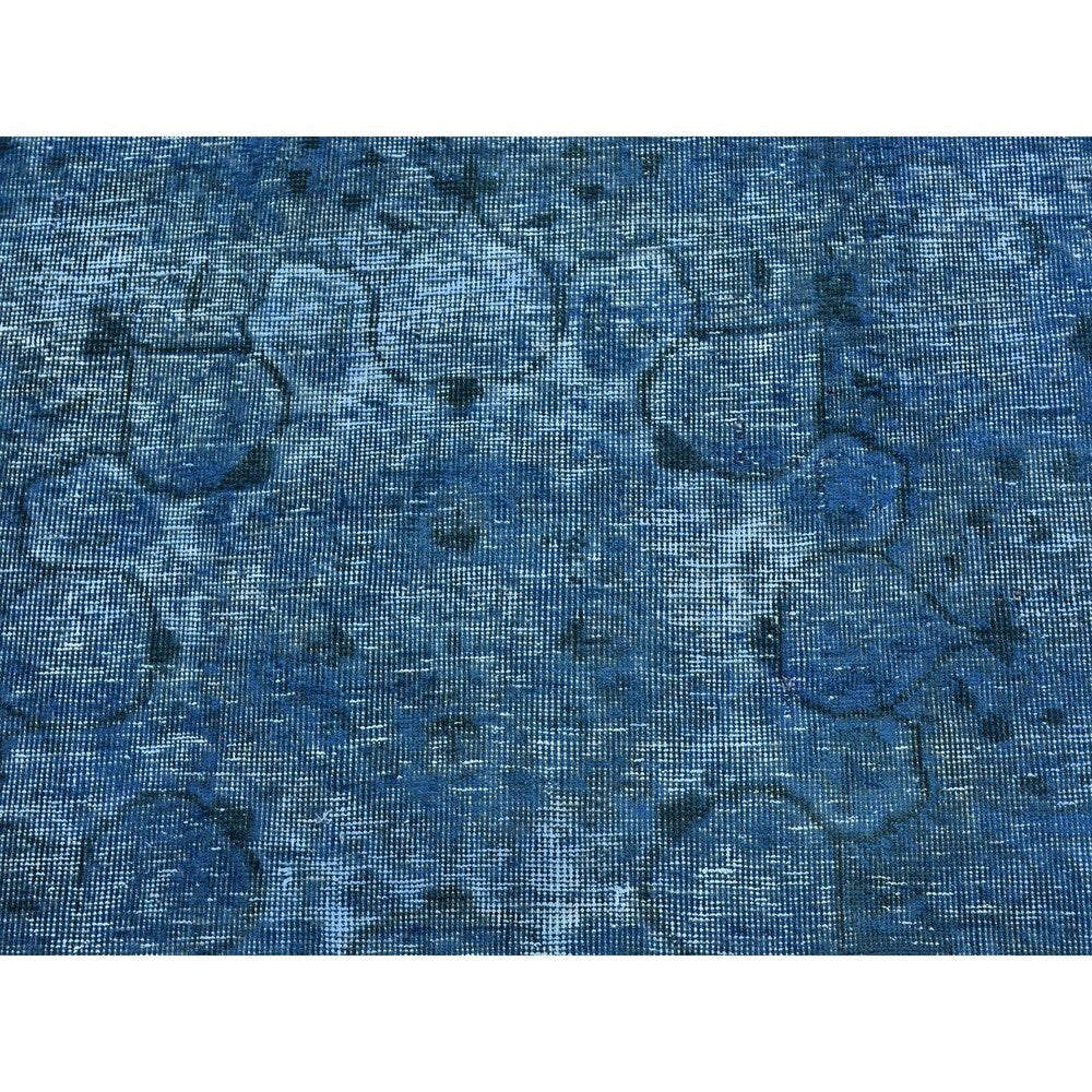 Semi Antique Overdyed Persian Tabriz Oriental Rug