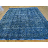 Semi Antique Overdyed Persian Tabriz Oriental Rug