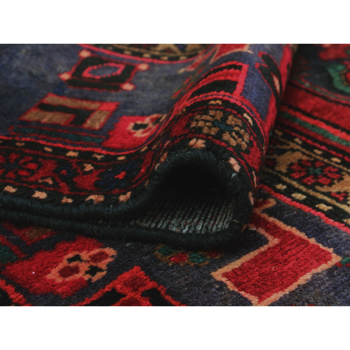Semi Antique Zebara Red/Grey Runner - 4'4" x 7'7"