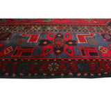 Semi Antique Zebara Red/Grey Runner - 4'4" x 7'7"
