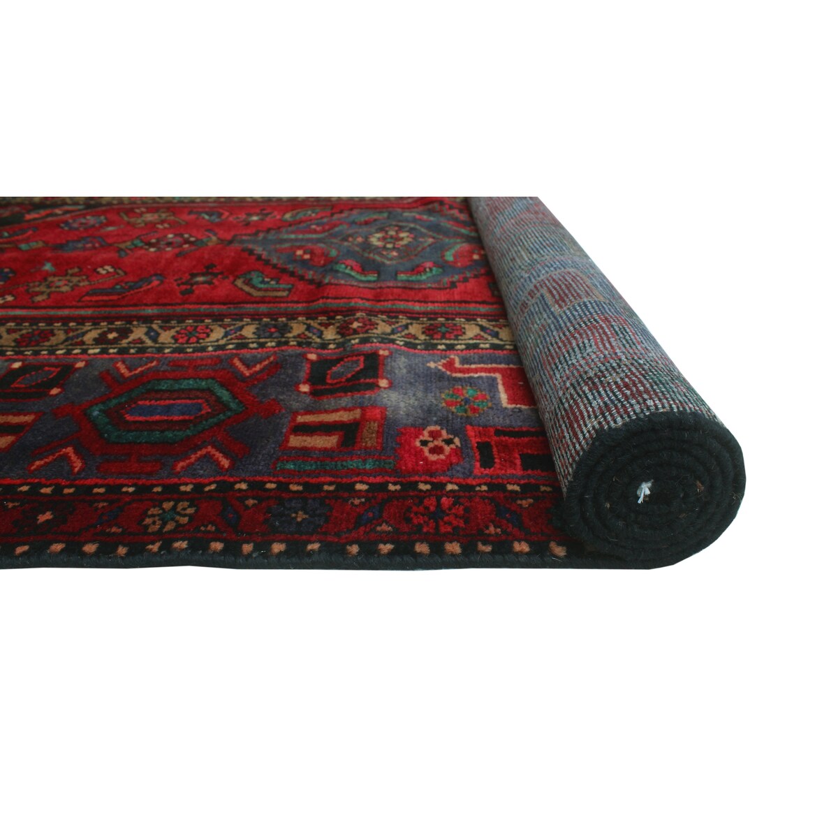 Semi Antique Zebara Red/Grey Runner - 4'4" x 7'7"