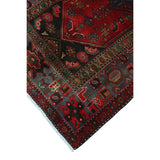 Semi Antique Zebara Red/Grey Runner - 4'4" x 7'7"