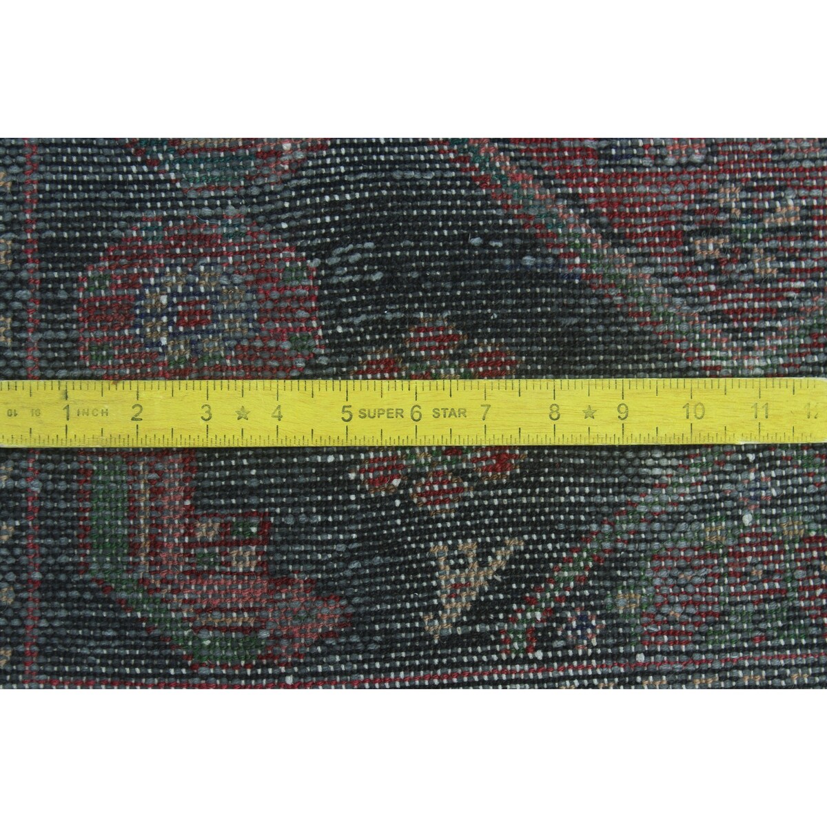 Semi Antique Zebara Red/Grey Runner - 4'4" x 7'7"