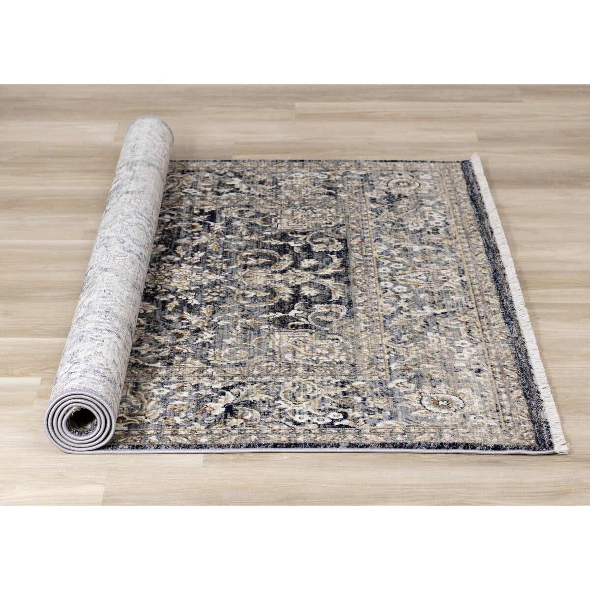 Sydney Collection - Beige/Grey Elaborate Border Rug