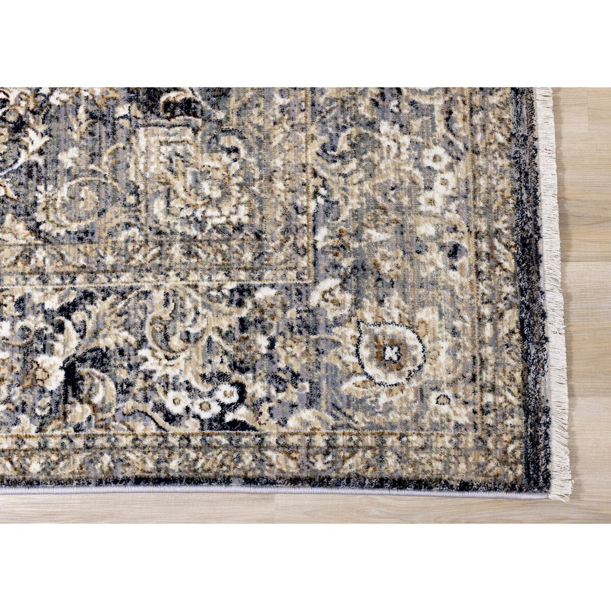 Sydney Collection - Beige/Grey Elaborate Border Rug