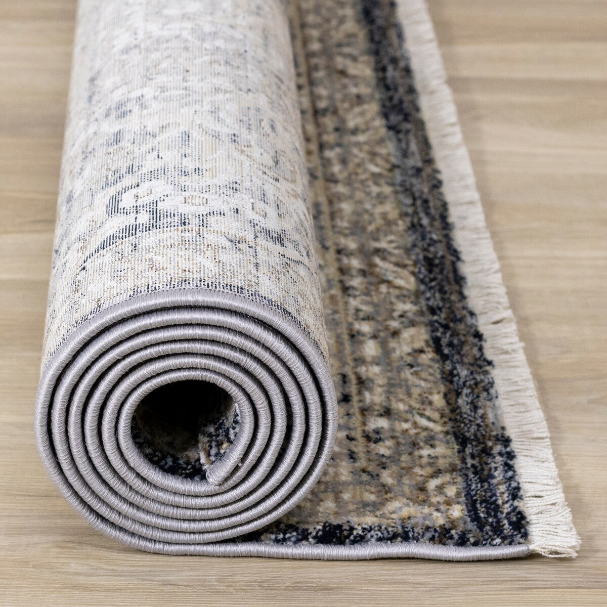 Sydney Collection - Beige/Grey Elaborate Border Rug
