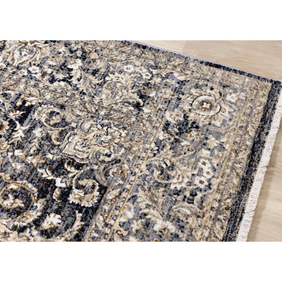 Sydney Collection - Beige/Grey Elaborate Border Rug