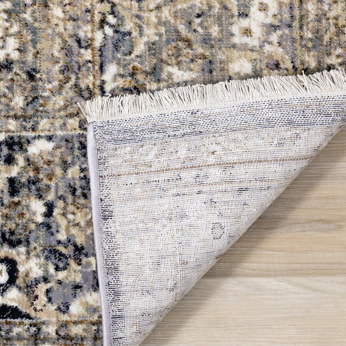 Sydney Collection - Beige/Grey Elaborate Border Rug