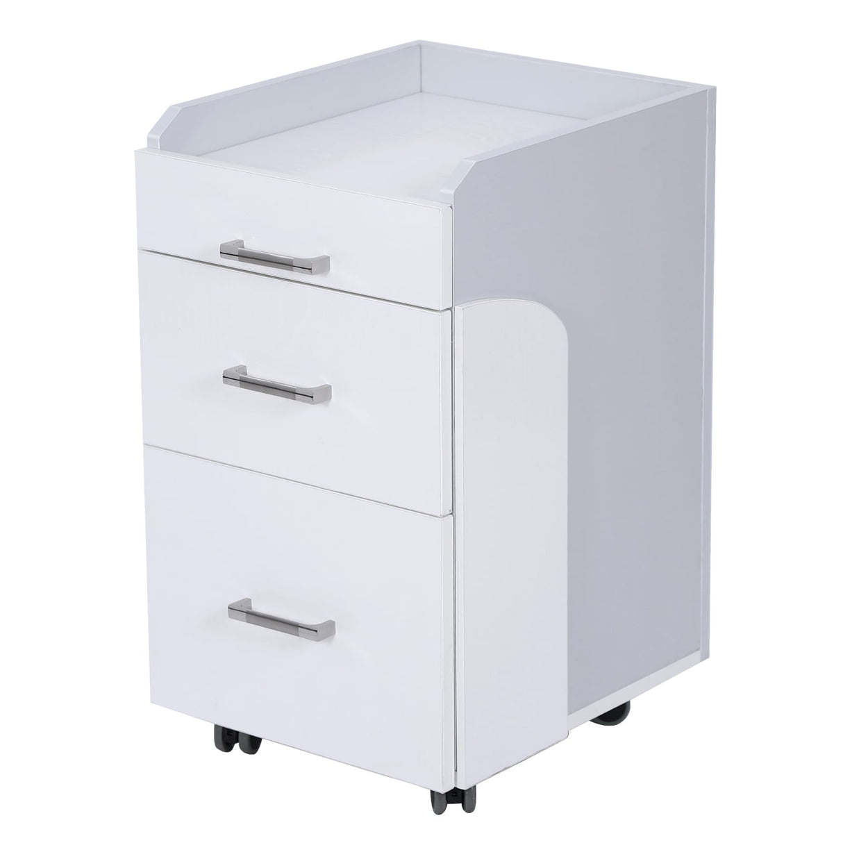 Seneca Pedicure Trolley Pedi Rolling Cart with Drawer, White / Light Grey - N/A