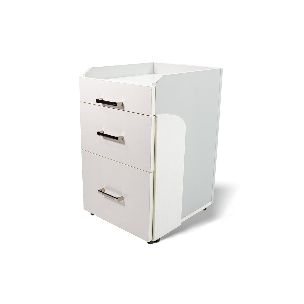 Seneca Pedicure Trolley Pedi Rolling Cart with Drawer, White / Light Grey - N/A