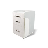 Seneca Pedicure Trolley Pedi Rolling Cart with Drawer, White / Light Grey - N/A