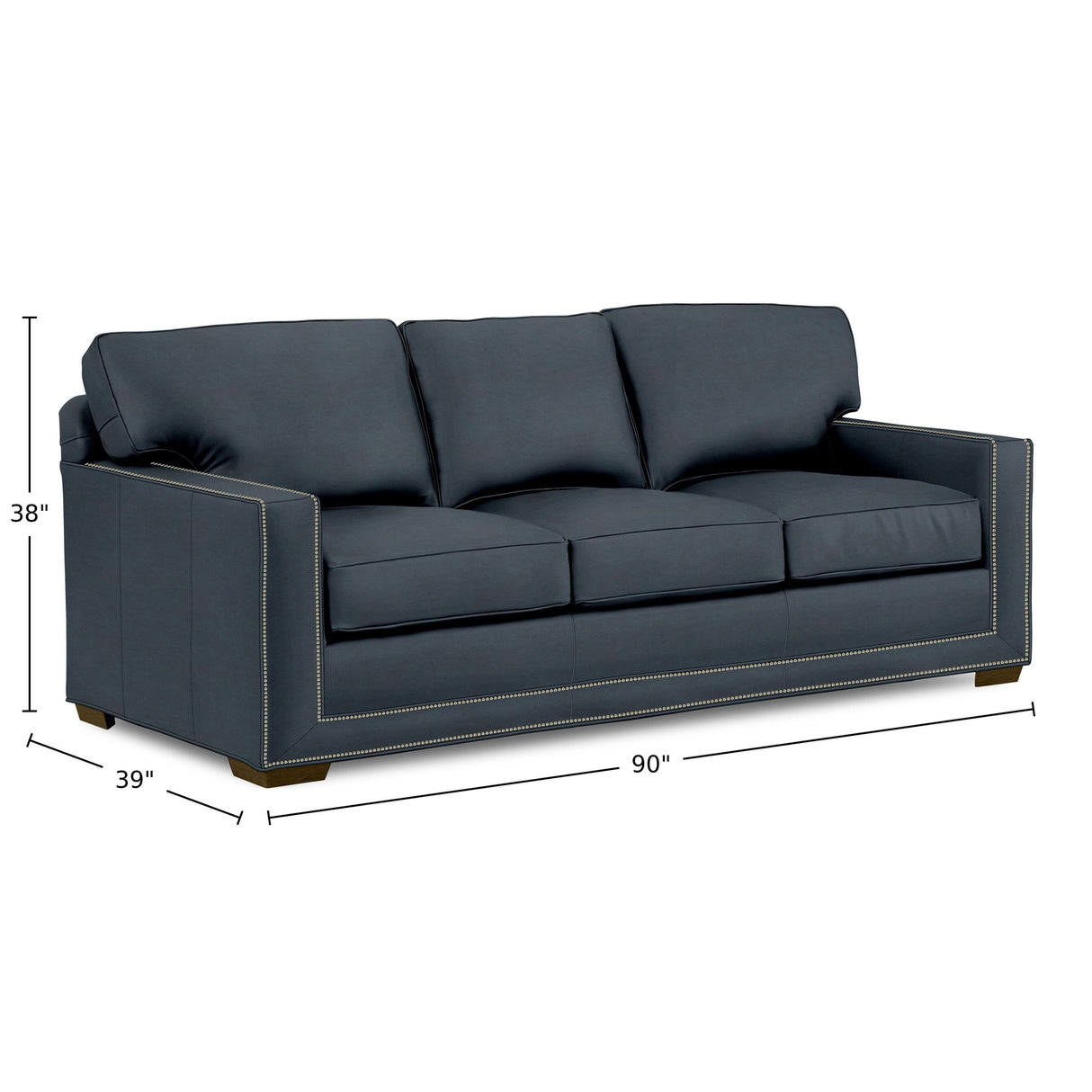 Senneka 90" Wide Genuine Leather Sofa